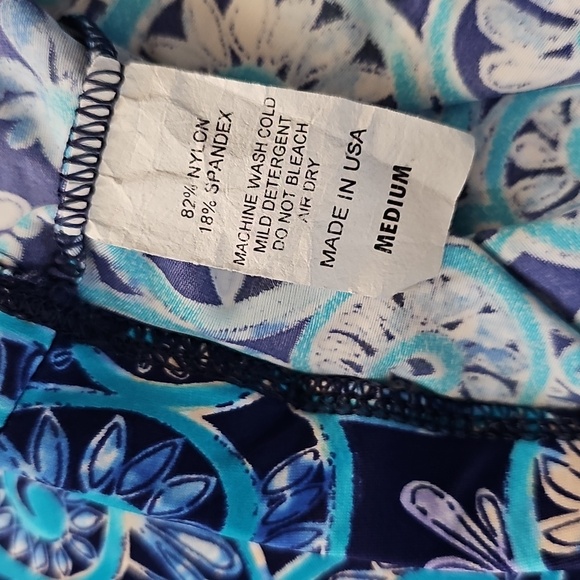2 Southwinds Blue Coastal Patterned Leggings, Womens Medium - Picture 4 of 6